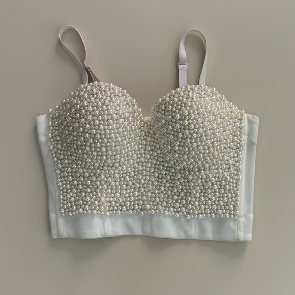 White Pearl Bustier - Picture 3 of 3